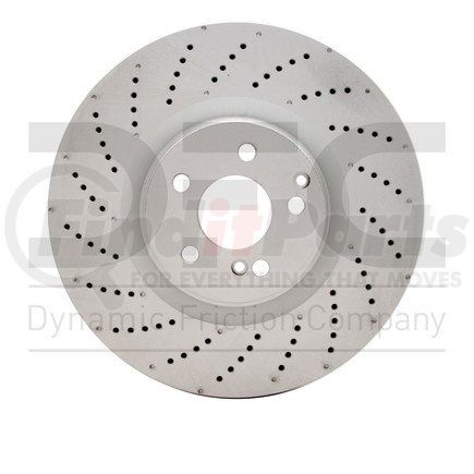 624-63091 by DYNAMIC FRICTION COMPANY - GEOSPEC Coated Rotor - Drilled