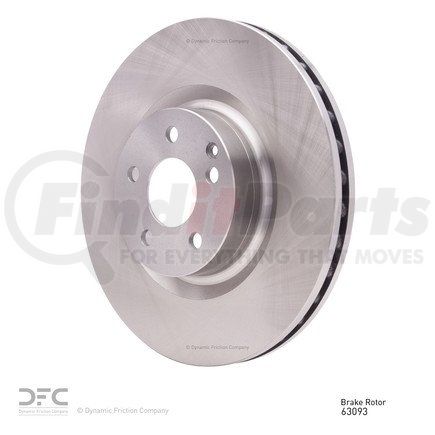 624-63093 by DYNAMIC FRICTION COMPANY - GEOSPEC Coated Rotor - Drilled