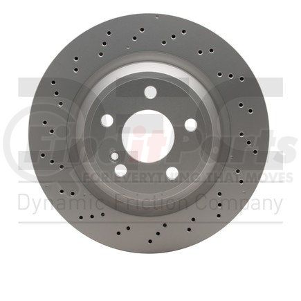 624-63102 by DYNAMIC FRICTION COMPANY - GEOSPEC Coated Rotor - Drilled