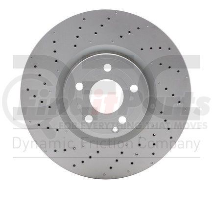 624-63105 by DYNAMIC FRICTION COMPANY - GEOSPEC Coated Rotor - Drilled