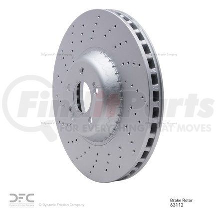 624-63112 by DYNAMIC FRICTION COMPANY - GEOSPEC Coated Rotor - Drilled