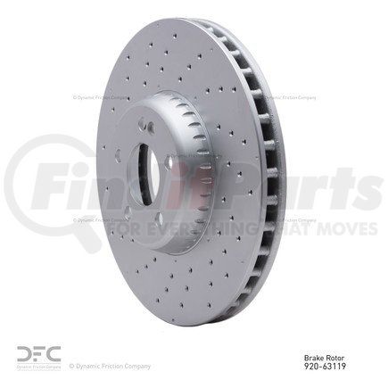 624-63119 by DYNAMIC FRICTION COMPANY - GEOSPEC Coated Rotor - Drilled