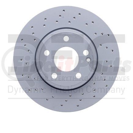 624-63120 by DYNAMIC FRICTION COMPANY - GEOSPEC Coated Rotor - Drilled