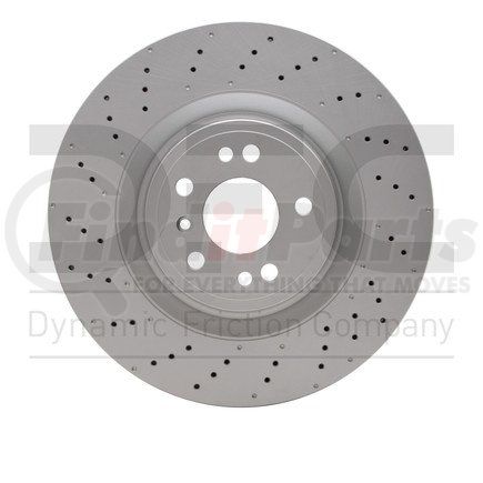 624-63139 by DYNAMIC FRICTION COMPANY - GEOSPEC Coated Rotor - Drilled