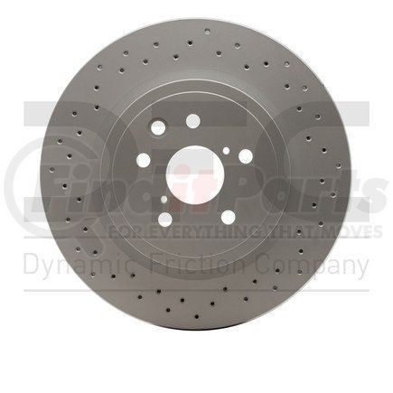 624-75025 by DYNAMIC FRICTION COMPANY - GEOSPEC Coated Rotor - Drilled