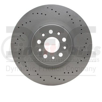 624-79004 by DYNAMIC FRICTION COMPANY - GEOSPEC Coated Rotor - Drilled