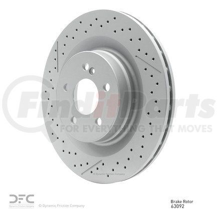 630-63092 by DYNAMIC FRICTION COMPANY - Disc Brake Rotor - Drilled and Slotted