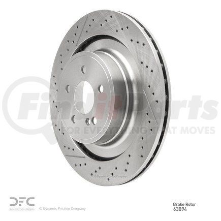 630-63094 by DYNAMIC FRICTION COMPANY - Disc Brake Rotor - Drilled and Slotted