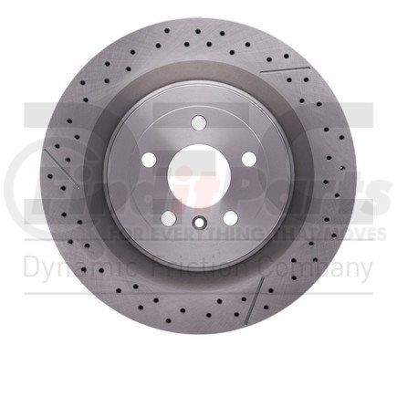 630-63141 by DYNAMIC FRICTION COMPANY - Disc Brake Rotor - Drilled and Slotted