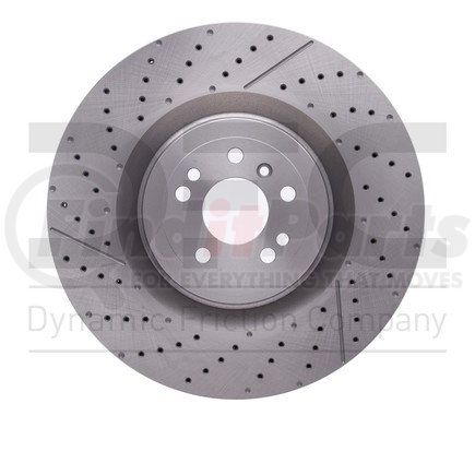 630-63142 by DYNAMIC FRICTION COMPANY - Disc Brake Rotor - Drilled and Slotted