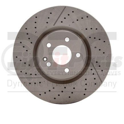 630-63151 by DYNAMIC FRICTION COMPANY - Disc Brake Rotor - Drilled and Slotted