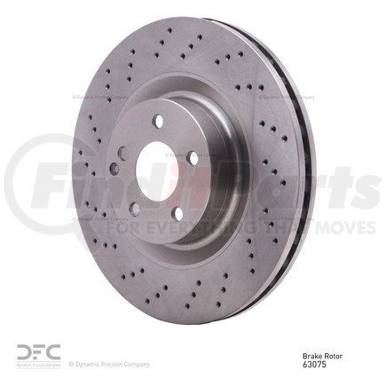 620-63075 by DYNAMIC FRICTION COMPANY - Disc Brake Rotor - Drilled