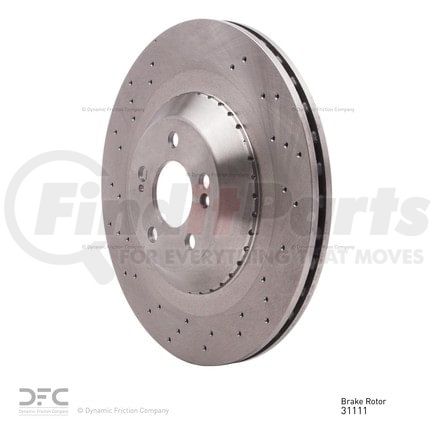 620-63111 by DYNAMIC FRICTION COMPANY - Disc Brake Rotor - Drilled