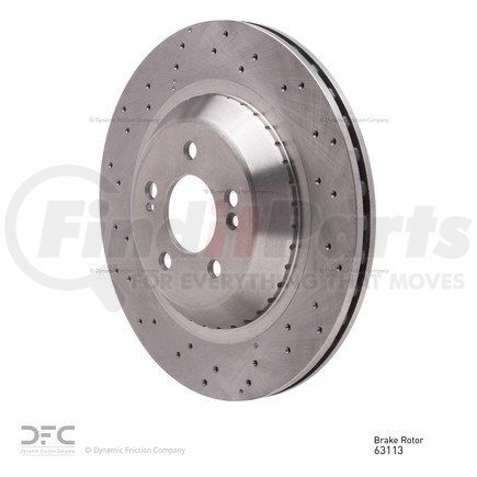 620-63113 by DYNAMIC FRICTION COMPANY - Disc Brake Rotor - Drilled