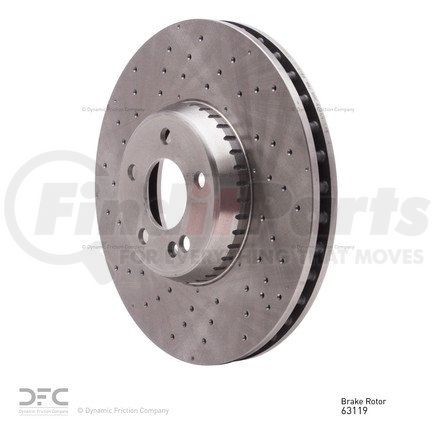 620-63119 by DYNAMIC FRICTION COMPANY - Disc Brake Rotor - Drilled