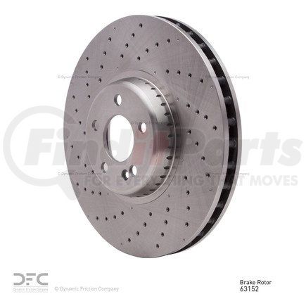 620-63152 by DYNAMIC FRICTION COMPANY - Disc Brake Rotor - Drilled