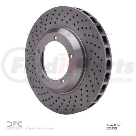 624-02013D by DYNAMIC FRICTION COMPANY - GEOSPEC Coated Rotor - Drilled