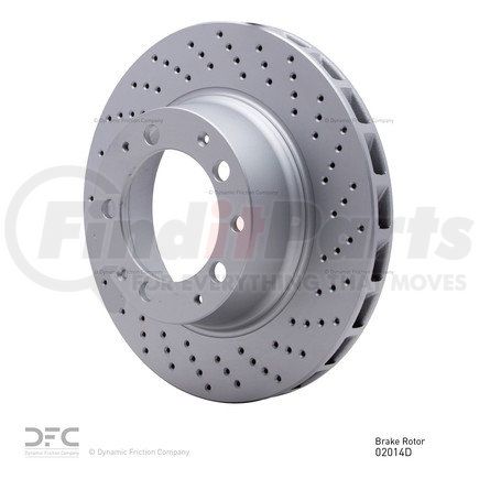 624-02014D by DYNAMIC FRICTION COMPANY - GEOSPEC Coated Rotor - Drilled