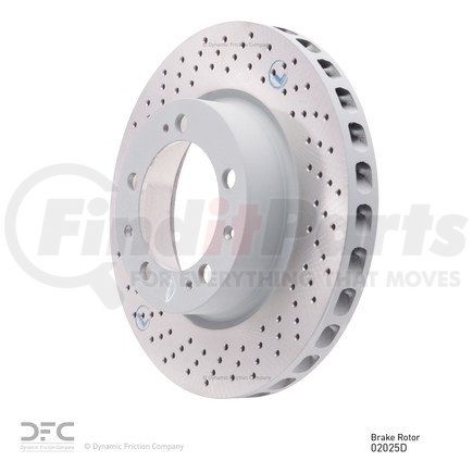 624-02025D by DYNAMIC FRICTION COMPANY - GEOSPEC Coated Rotor - Drilled