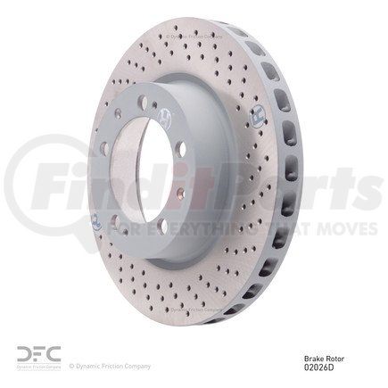 624-02026D by DYNAMIC FRICTION COMPANY - GEOSPEC Coated Rotor - Drilled