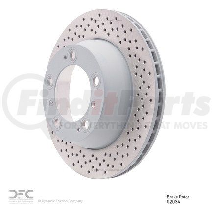 624-02034 by DYNAMIC FRICTION COMPANY - GEOSPEC Coated Rotor - Drilled