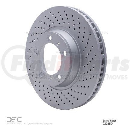 624-02035D by DYNAMIC FRICTION COMPANY - GEOSPEC Coated Rotor - Drilled