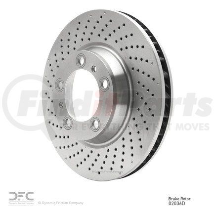 624-02036D by DYNAMIC FRICTION COMPANY - GEOSPEC Coated Rotor - Drilled