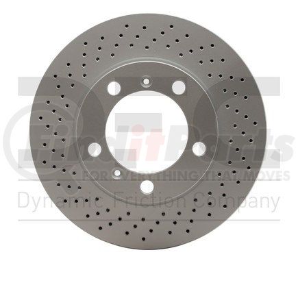 624-02043D by DYNAMIC FRICTION COMPANY - GEOSPEC Coated Rotor - Drilled