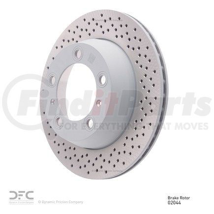 624-02044 by DYNAMIC FRICTION COMPANY - GEOSPEC Coated Rotor - Drilled