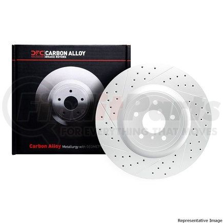 63113044R by DYNAMIC FRICTION COMPANY - Brake Rotor - Drilled and Slotted - Silver