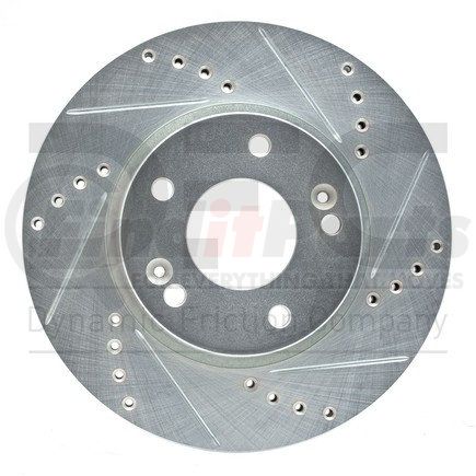 631-03038R by DYNAMIC FRICTION COMPANY - Brake Rotor - Drilled and Slotted - Silver