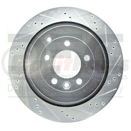 631-11010R by DYNAMIC FRICTION COMPANY - Brake Rotor - Drilled and Slotted - Silver