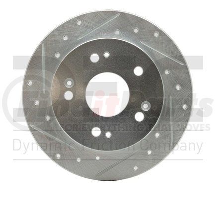 631-59024L by DYNAMIC FRICTION COMPANY - Brake Rotor - Drilled and Slotted - Silver