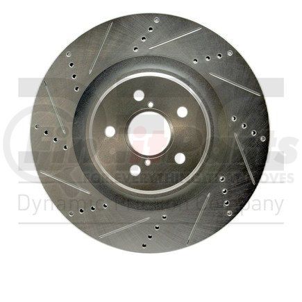 631-75034D by DYNAMIC FRICTION COMPANY - Brake Rotor - Drilled and Slotted - Silver