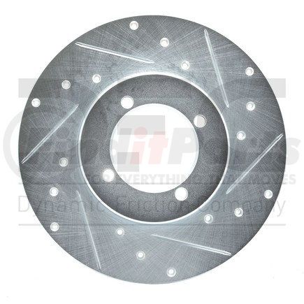 631-67004R by DYNAMIC FRICTION COMPANY - Brake Rotor - Drilled and Slotted - Silver