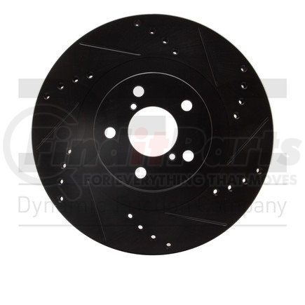 633-13033R by DYNAMIC FRICTION COMPANY - Brake Rotor - Drilled and Slotted - Black