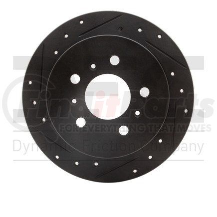 633-45011L by DYNAMIC FRICTION COMPANY - Brake Rotor - Drilled and Slotted - Black