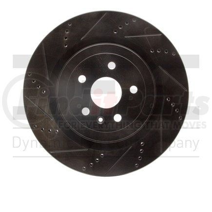 633-47039L by DYNAMIC FRICTION COMPANY - Brake Rotor - Drilled and Slotted - Black