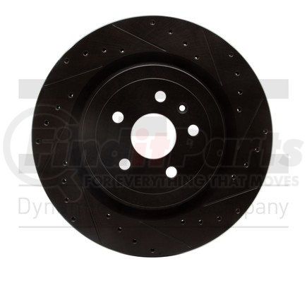 633-47039R by DYNAMIC FRICTION COMPANY - Brake Rotor - Drilled and Slotted - Black