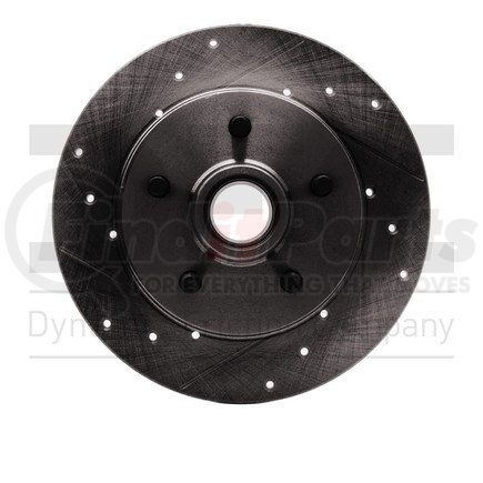633-48010L by DYNAMIC FRICTION COMPANY - Brake Rotor - Drilled and Slotted - Black