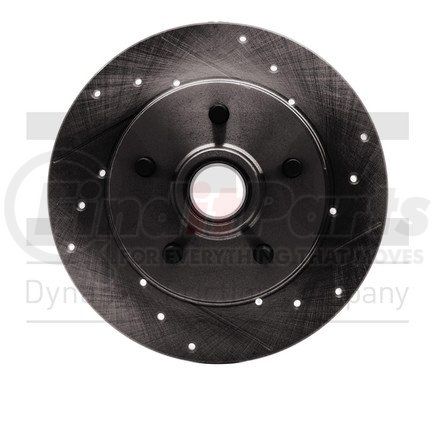633-48010R by DYNAMIC FRICTION COMPANY - Brake Rotor - Drilled and Slotted - Black
