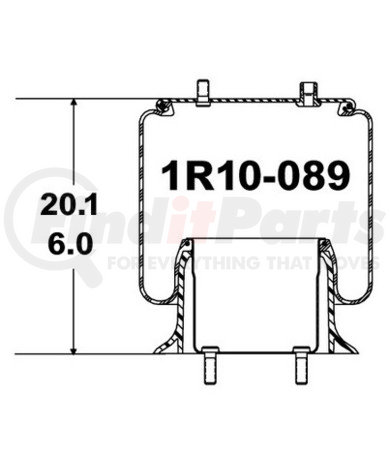 1R10-089 by CONTINENTAL AG - [FORMERLY GOODYEAR] Air Spring Rolling Lobe