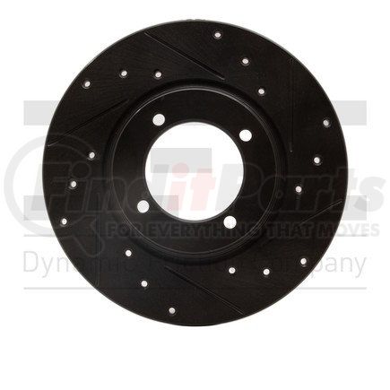 633-80054R by DYNAMIC FRICTION COMPANY - Brake Rotor - Drilled and Slotted - Black