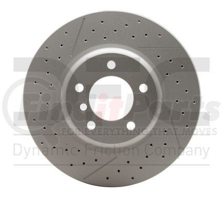 634-31085 by DYNAMIC FRICTION COMPANY - GEOSPEC Rotor - Drilled & Slotted