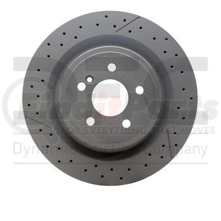 63463101 by DYNAMIC FRICTION COMPANY - DFC GEOSPEC Coated Rotor - Drilled and Slotted