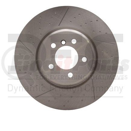 640-31112 by DYNAMIC FRICTION COMPANY - Disc Brake Rotor - Dimpled and Slotted