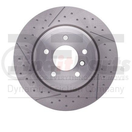 640-31118 by DYNAMIC FRICTION COMPANY - Disc Brake Rotor - Dimpled and Slotted