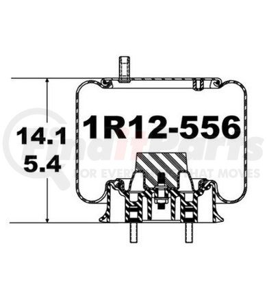 1R12-556 by CONTINENTAL AG - [FORMERLY GOODYEAR] Air Spring Rolling Lobe