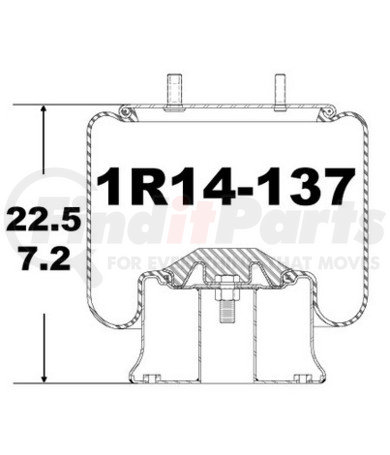 1R14-137 by CONTINENTAL AG - [FORMERLY GOODYEAR] Air Spring Rolling Lobe