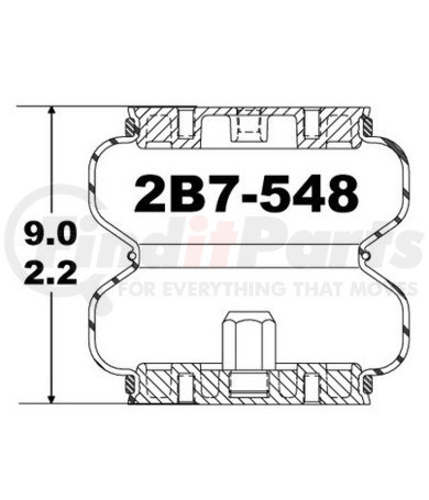 2B7-548 by CONTINENTAL AG - [FORMERLY GOODYEAR] Air Spring Bellows